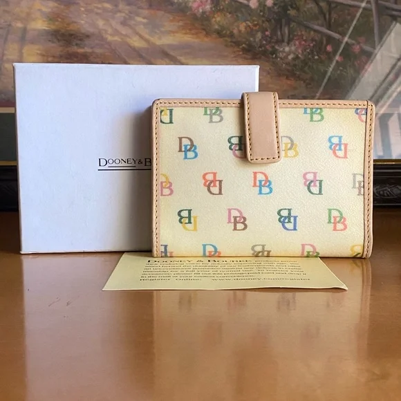 Dooney & Bourke Rare Rainbow Monogram Y2K It Girl Wallet - Picture 12 of 13